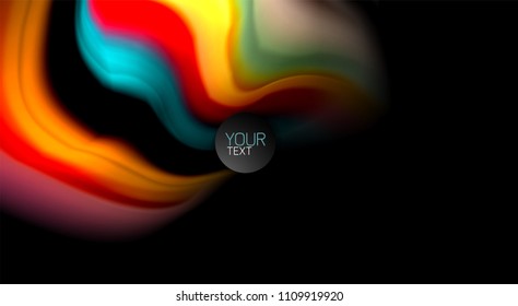 Blur color wave lines abstract background. Vector illustration for app wallpaper, business presentation or web banner
