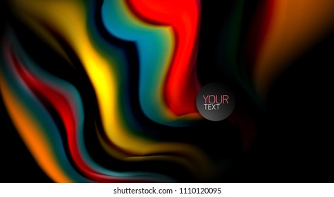Blur color wave lines abstract background. Vector illustration for app wallpaper, business presentation or web banner