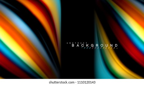 Blur color wave lines abstract background. Vector illustration for app wallpaper, business presentation or web banner