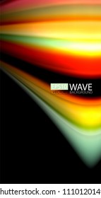 Blur color wave lines abstract background. Vector illustration for app wallpaper, business presentation or web banner