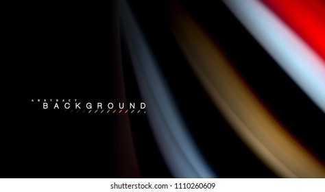 Blur color wave lines abstract background. Vector illustration for app wallpaper, business presentation or web banner