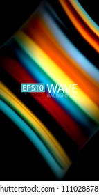 Blur color wave lines abstract background. Vector illustration for app wallpaper, business presentation or web banner