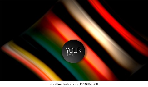Blur color wave lines abstract background. Vector illustration for app wallpaper, business presentation or web banner