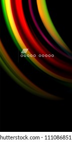 Blur color wave lines abstract background. Vector illustration for app wallpaper, business presentation or web banner
