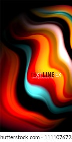 Blur color wave lines abstract background. Vector illustration for app wallpaper, business presentation or web banner