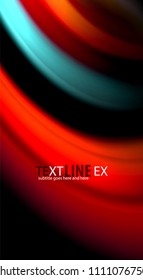 Blur color wave lines abstract background. Vector illustration for app wallpaper, business presentation or web banner