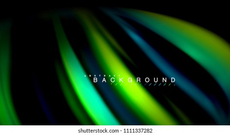 Plano de fundo abstrato das linhas de onda de cor de desfoque. Ilustração vetorial para papel de parede de aplicativo, apresentação de negócios ou banner da Web