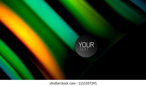 Borroso color de las líneas de onda de fondo abstracto. Ilustración vectorial para fondo de pantalla de aplicaciones, presentación empresarial o banner web