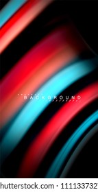Blur color wave lines abstract background. Vector illustration for app wallpaper, business presentation or web banner