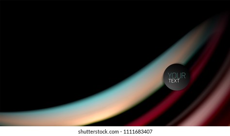 Blur color wave lines abstract background. Vector illustration for app wallpaper, business presentation or web banner