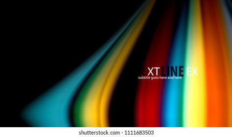 Blur color wave lines abstract background. Vector illustration for app wallpaper, business presentation or web banner
