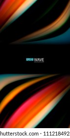 Blur color wave lines abstract background. Vector illustration for app wallpaper, business presentation or web banner