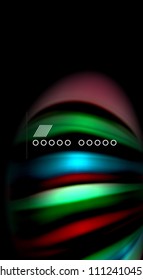 Borroso color de las líneas de onda de fondo abstracto. Ilustración vectorial para fondo de pantalla de aplicaciones, presentación empresarial o banner web