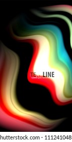 Blur color wave lines abstract background. Vector illustration for app wallpaper, business presentation or web banner