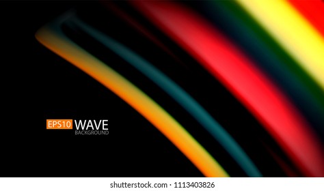 Blur color wave lines abstract background. Vector illustration for app wallpaper, business presentation or web banner