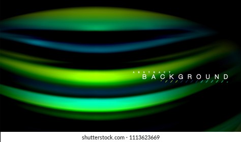 Blur color wave lines abstract background. Vector illustration for app wallpaper, business presentation or web banner