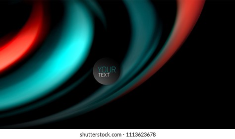 Blur color wave lines abstract background. Vector illustration for app wallpaper, business presentation or web banner