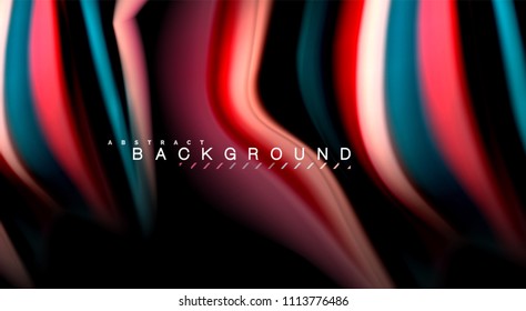 Blur color wave lines abstract background. Vector illustration for app wallpaper, business presentation or web banner