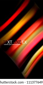 Blur color wave lines abstract background. Vector illustration for app wallpaper, business presentation or web banner