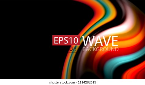 Blur color wave lines abstract background. Vector illustration for app wallpaper, business presentation or web banner
