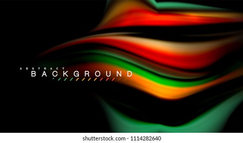 Blur color wave lines abstract background. Vector illustration for app wallpaper, business presentation or web banner