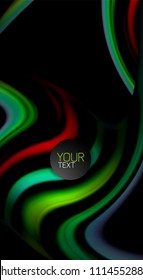 Blur color wave lines abstract background. Vector illustration for app wallpaper, business presentation or web banner