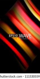 Blur color wave lines abstract background. Vector illustration for app wallpaper, business presentation or web banner