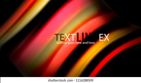 Blur color wave lines abstract background. Vector illustration for app wallpaper, business presentation or web banner