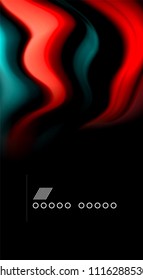 Blur color wave lines abstract background. Vector illustration for app wallpaper, business presentation or web banner