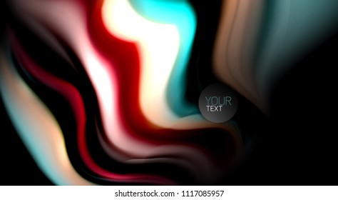 Borroso color de las líneas de onda de fondo abstracto. Ilustración vectorial para fondo de pantalla de aplicaciones, presentación empresarial o banner web