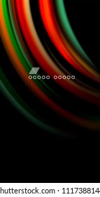 Blur color wave lines abstract background. Vector illustration for app wallpaper, business presentation or web banner
