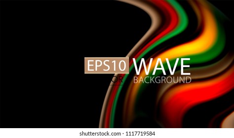 Blur color wave lines abstract background. Vector illustration for app wallpaper, business presentation or web banner