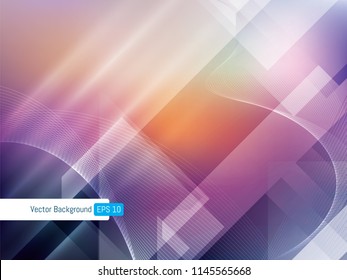 Blur colors abstract background.  Color Gradient or Multi Colored. Backgrounds technology, curves in line, web banner, geometric background. Shiny abstract futuristic purple vector backgrounds.