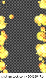 Vector Transparente De Fondo De Confetti Desenfocado. Flare Happy Template. Diseño de superposición. Ilustración De La Celebración Del Punto Amarillo. Fiesta de oro.