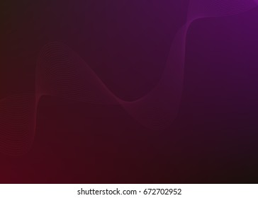 Blur dark gradient background of fantasy multiple colored with Wave of many lines created using the Blend Tool & space place for your text. Creative art wallpaper. Abstract vector Illustration eps 10