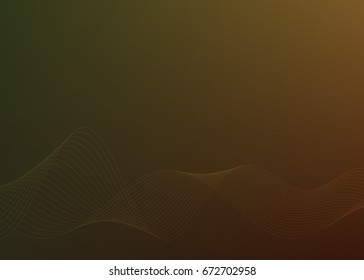 Blur dark gradient background of fantasy multiple colored with Wave of many lines created using the Blend Tool & space place for your text. Creative art wallpaper. Abstract vector Illustration eps 10