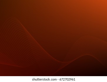Blur dark gradient background of fantasy multiple colored with Wave of many lines created using the Blend Tool & space place for your text. Creative art wallpaper. Abstract vector Illustration eps 10