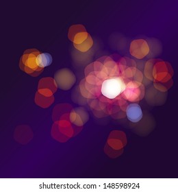 blur defocused bokeh light abstract purple background  vector illustration shiny design 