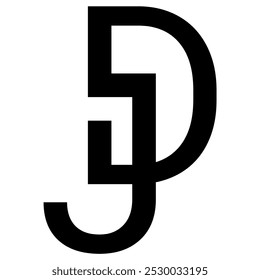 diseño de desenfoque Fondo abstracto monocromo icono de logotipo de Vector dinámico Letra D, J, DJ, JD marca profesional