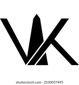 blur design Background abstract monochrome dynamic vector logo icon Letter V, K, VK, KV rocket building branding professional