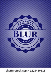 Blur emblem with denim texture