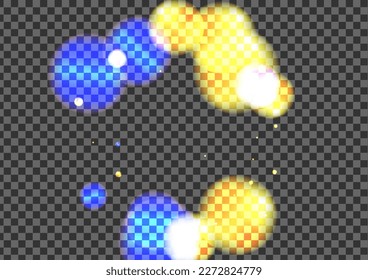 Blur Flare Background Transparent Vector. Spot Firework Template. Particle Texture. Blue Dot Glitter Illustration. Purple New.