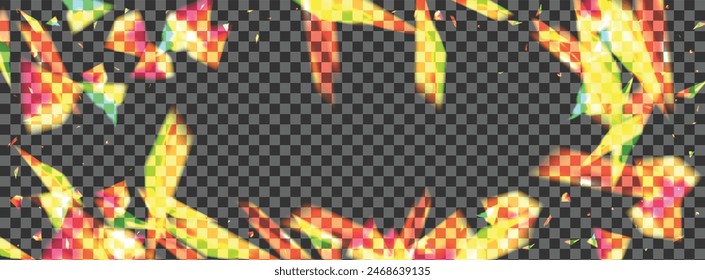 Blur Glare Background Transparent Vector. Spot Year Texture. Glow Space Design. Orange Energy. Shimmer Night Template.