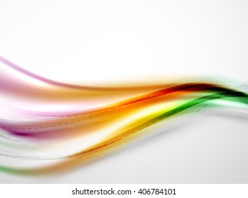Blur glowing wave corporate business identity template. Vector concept