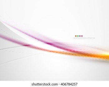 Blur glowing wave corporate business identity template. Vector concept