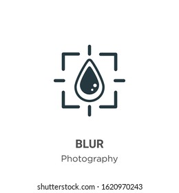 Blur glyph icon vector on white background. Flat vector blur icon symbol sign from modern photography collection for mobile concept and web apps design.