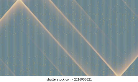 Blur Golden Light on Blue Technology Background,Digital and Connection Concept design,Vector illustration.