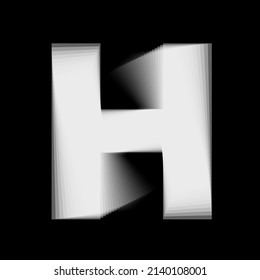 Blur H letters monogram. H brand name icon.