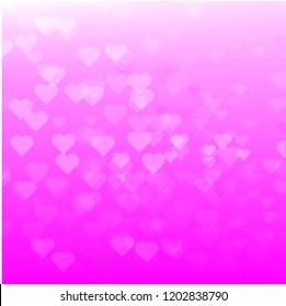 Blur heart in pink background.