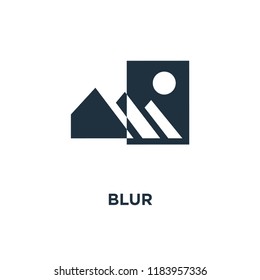 Blur icon. Black filled vector illustration. Blur symbol on white background. Can be used in web and mobile.